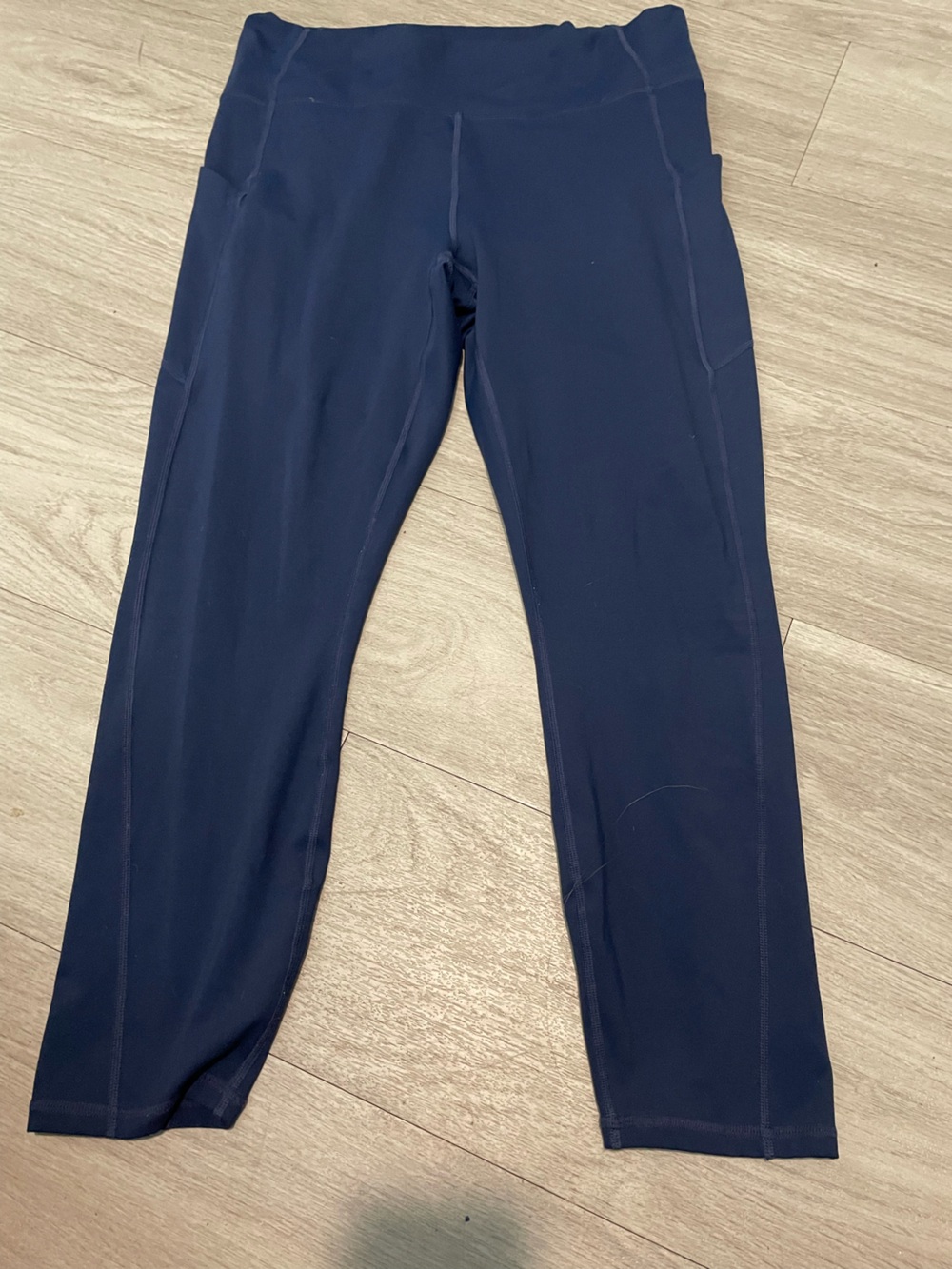 Fabletics Navy Blue Leggings with Side Pockets